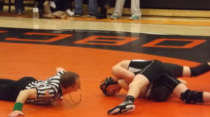 Colton Rapp with a nice pin against Cranberry.