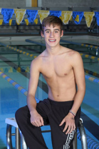 (Photos by Matt Lerch) Isaac Wilson qualified for Districts in the 200 yard backstroke.
