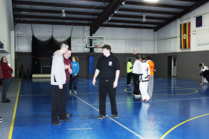 (Photo by Matt Lerch) Clarion Civil Air Patrol members learning self defense techniques