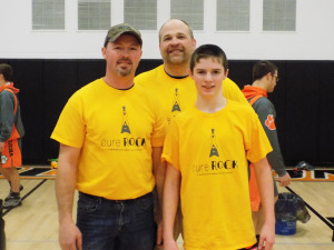 Riley with his father, Steve McMaster and Coach Rob Sintobin