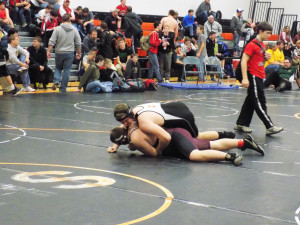 Thomas Wurster working a pinning combination in the Championship match