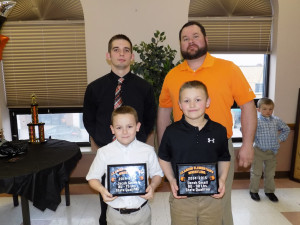 Elementary State Qualifiers and Coaches: Front (L-R) Jace Smith, Derek Smail. Back (L-R) Dylan Reinsel, Dave Smail. (Missing Owen Reinsel and Dave Reinsel)