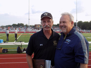 2015 CPFCA Hall of Fame inductee Andy Evanko with fellow Hall of Famer, Larry Wiser