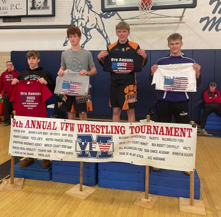 Bobcat Wrestlers Have Good Showing At 9th Annual Mercer VFW Tournament, Logan Powell, Mason