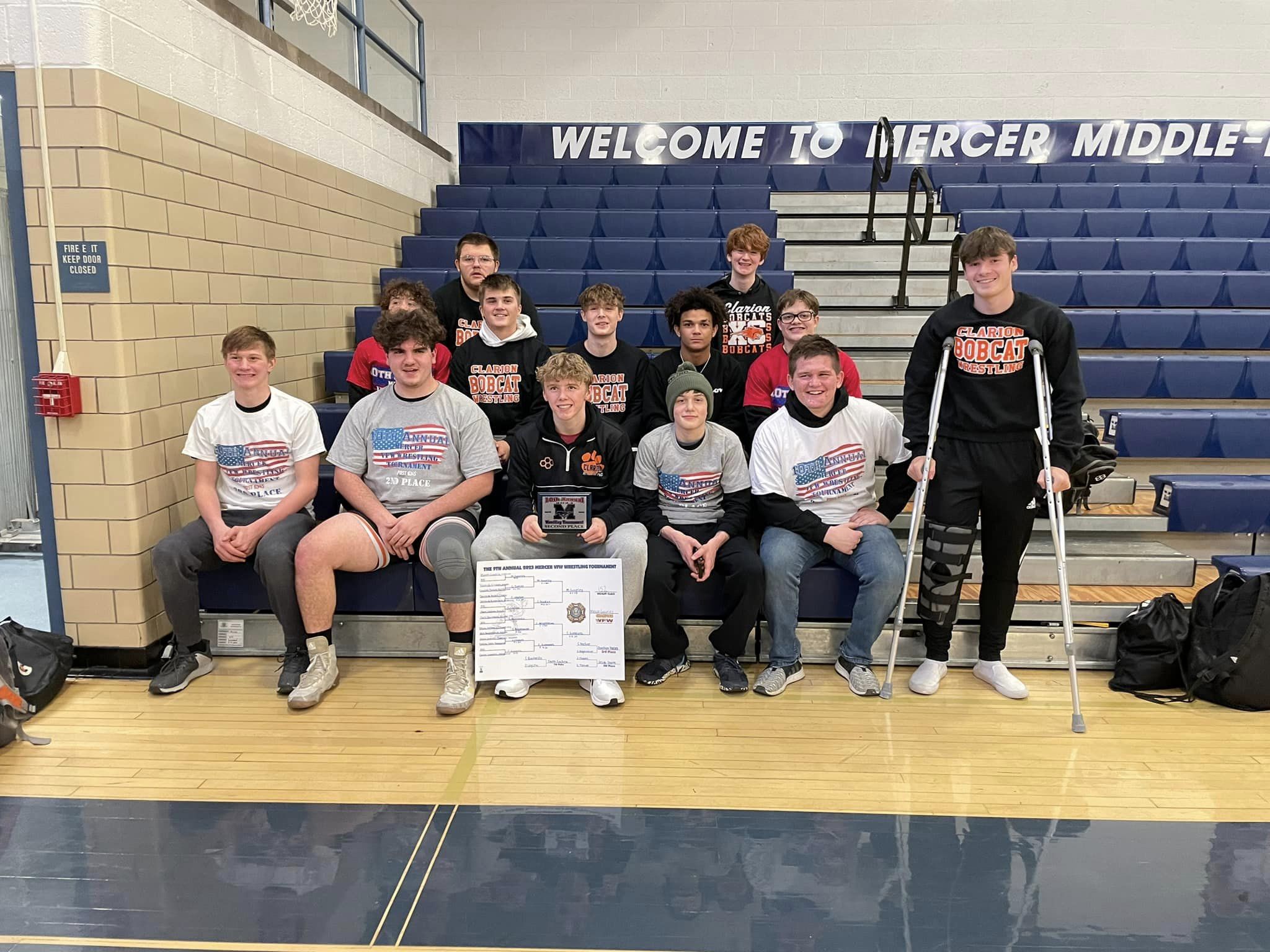Bobcats’ Take Second Place At 10Th Annual Mercer VFW Wrestling Tournament; Mason Gourley 152LB