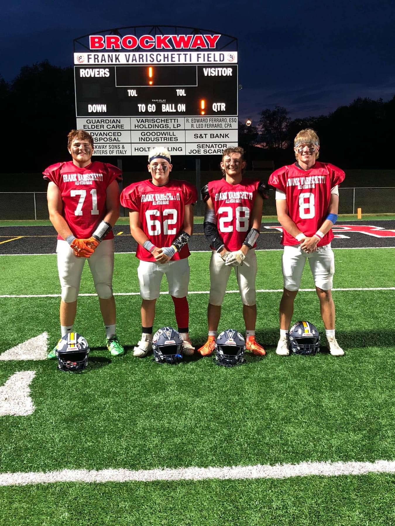 Four Central Clarion Football Players Represent The Wildcats One