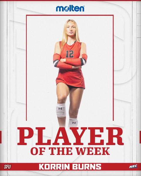 Korrin Burns Named NEC Player Of The Week | Clarion Sports Zone