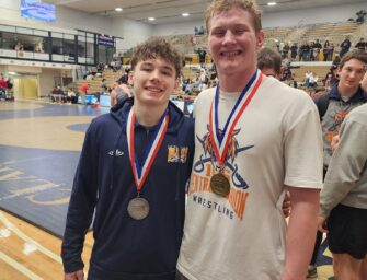 Jake Henry Finishes First, Grayson Aaron Finishes Third For Wildcats In District Nine Class AA Wrestling Championships